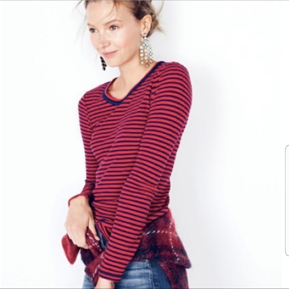 SOLD{J.Crew} Black Label Striped Knit Thermal - Picture 2 of 4